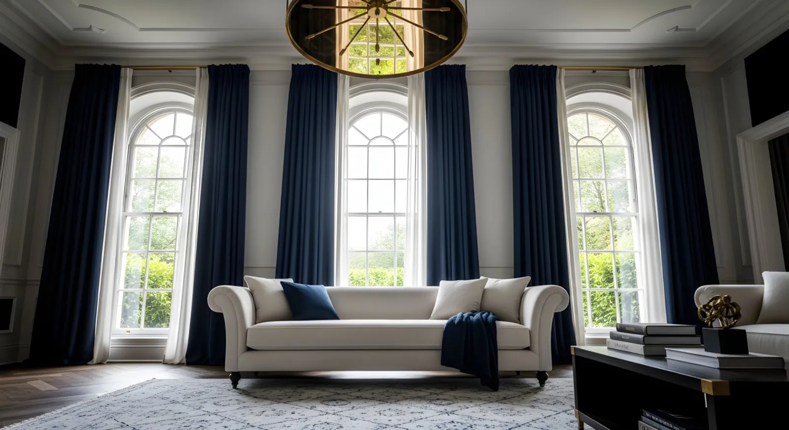 Large Window and Floor-to-Ceiling Solutions with custom curtains and drapery